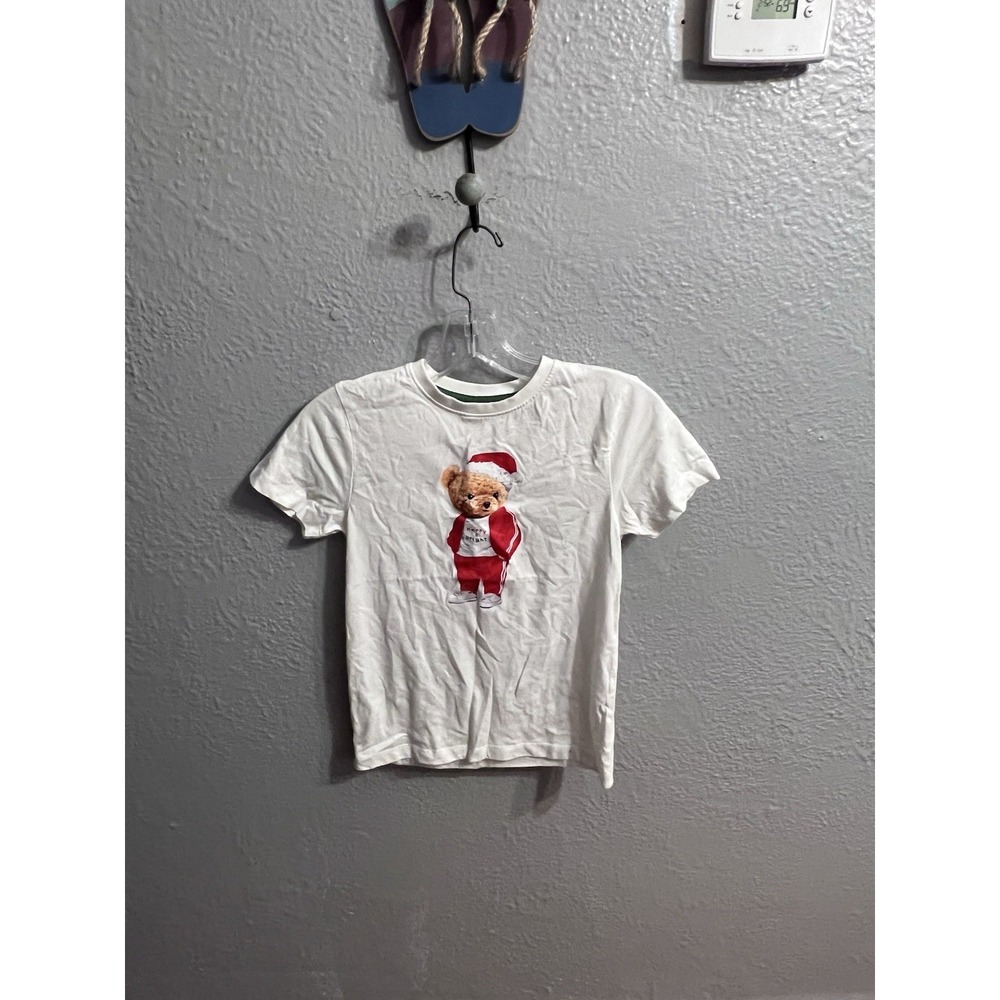 Denim & Flower Ricky Singh Youth Size 8 Santa Hat Novelty Christmas Shirt‎